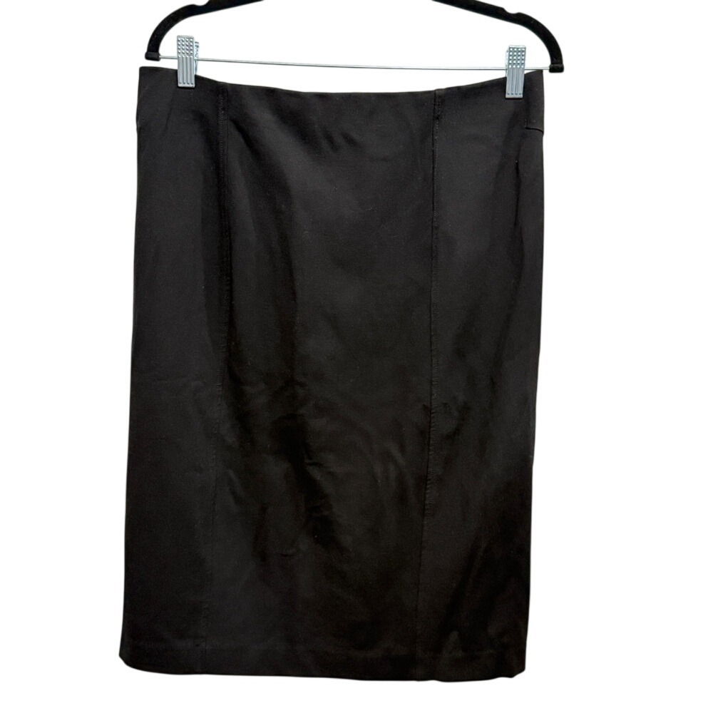 Premise Studio L Black Pencil Skirt Back Zip Workwear Office Business Casual